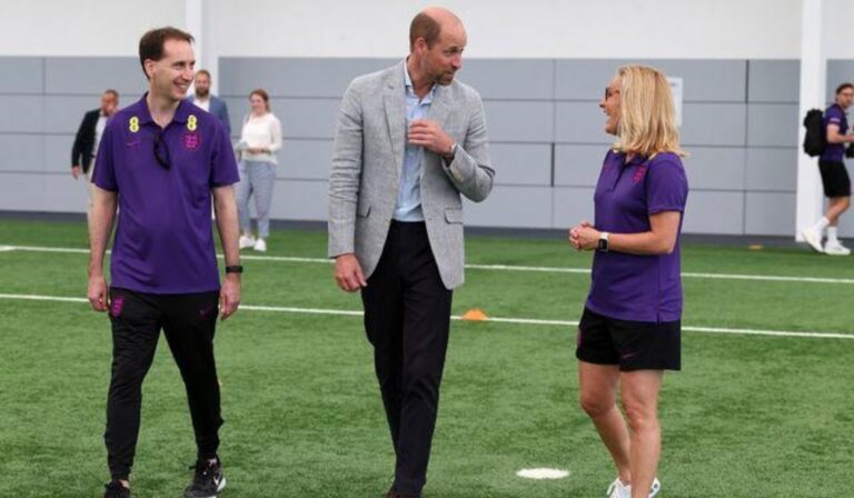Prince William Surprises England Women’s Football Team with Motivational Visit