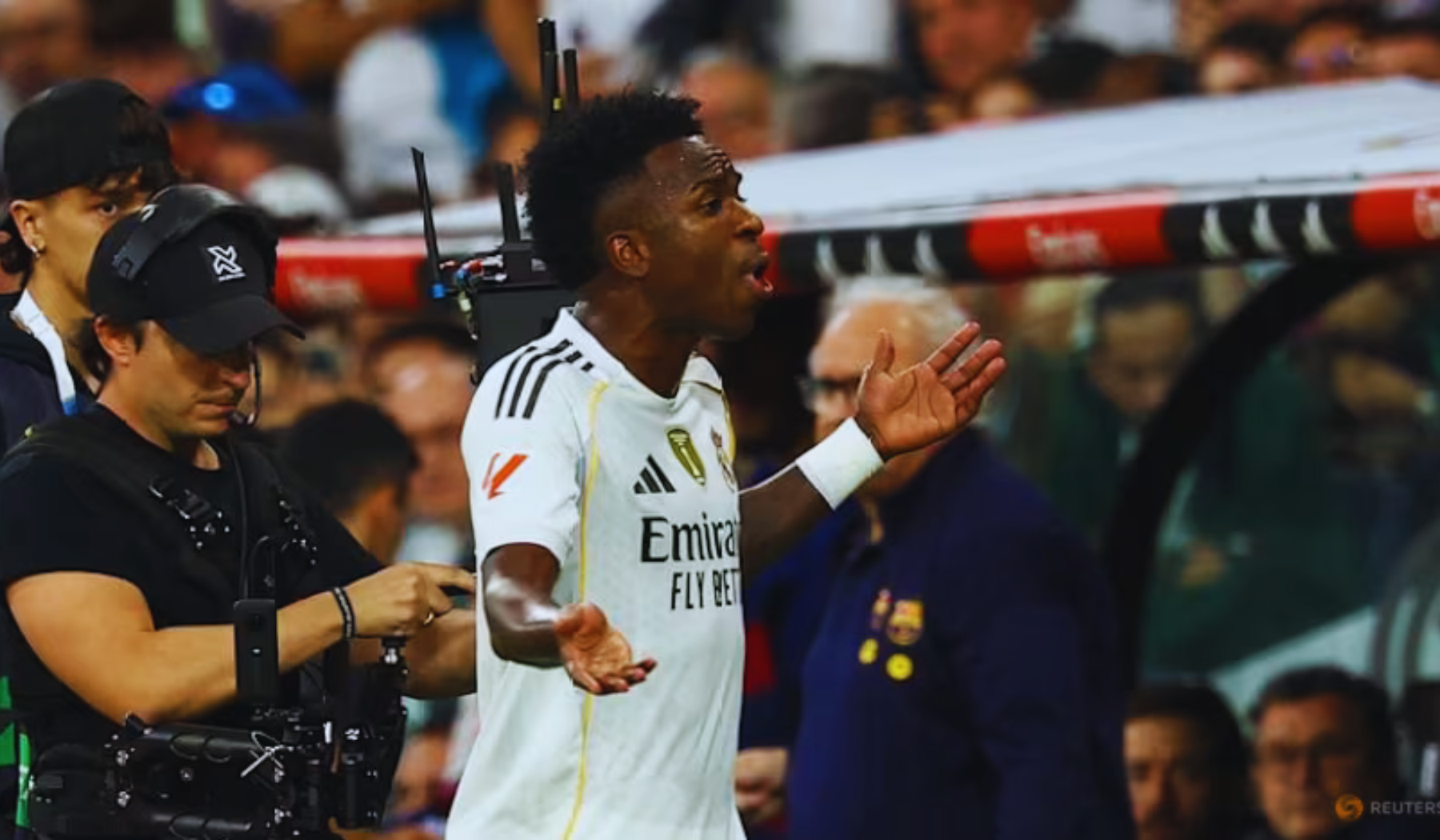 Vinicius Jr issues heartfelt apology to Real Madrid fans after substitution frustration in El Clasico win over Barcelona. Read details on his statement and team response.